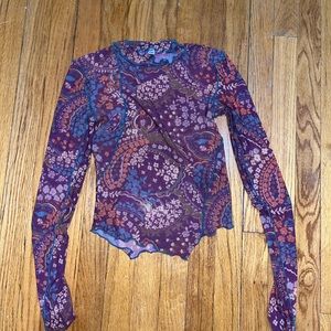 Urban Outfitters y2k mesh long sleeve top